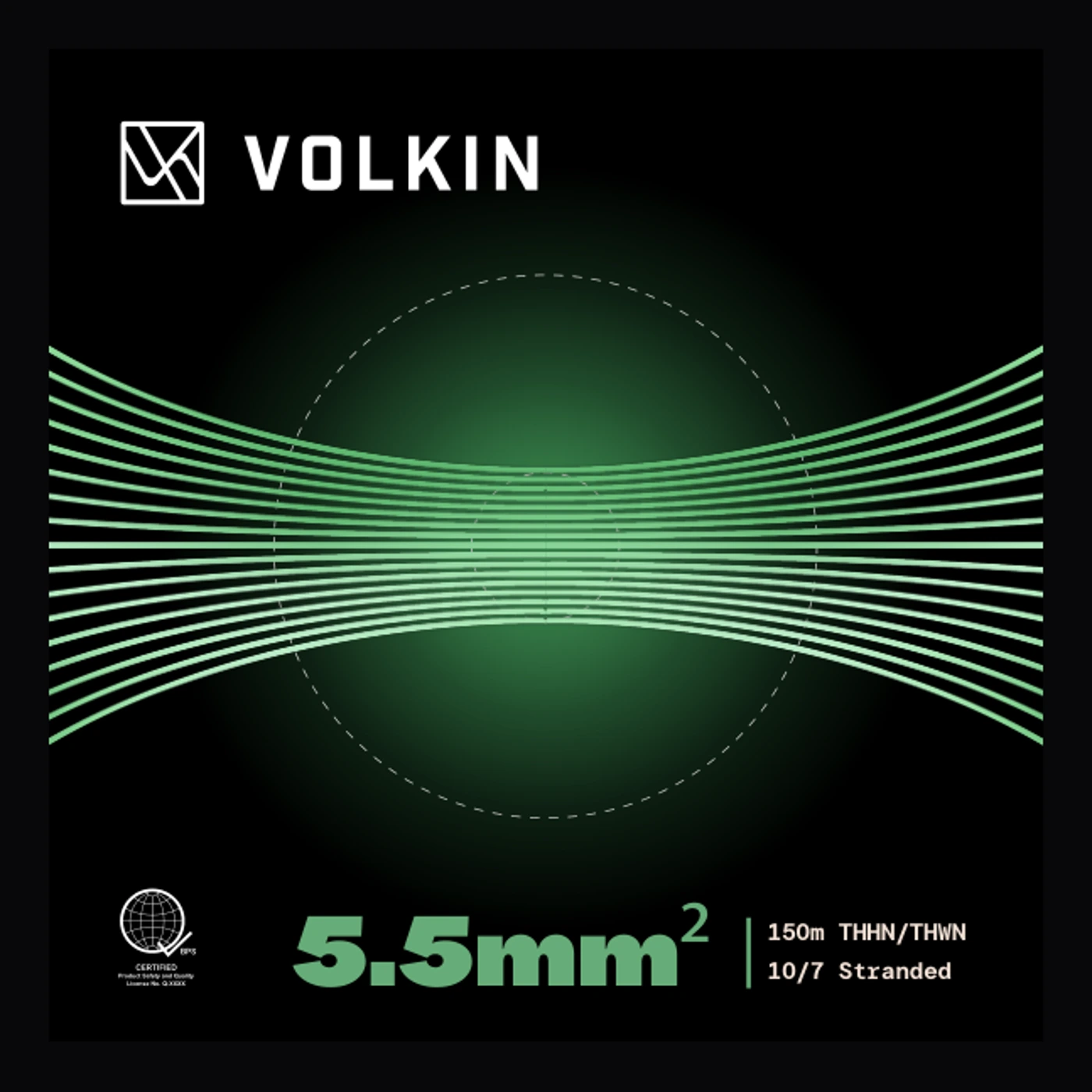 VOLKIN 5.5mm&sup2; THHN/THWN box front