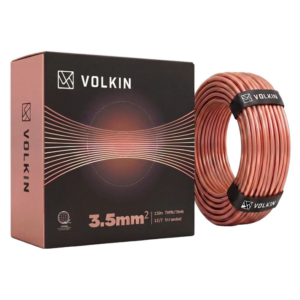 VOLKIN 3.5mm&sup2; THHN/THWN box front (12/7 stranded)